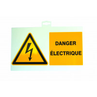 Cartel de señalización "Peligro eléctrico"